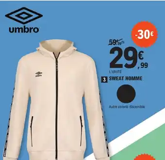E.Leclerc Sport SWEAT HOMME offre