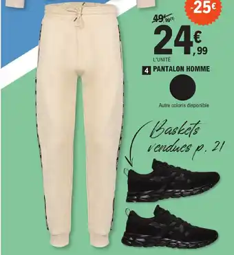 E.Leclerc Sport PANTALON HOMME offre