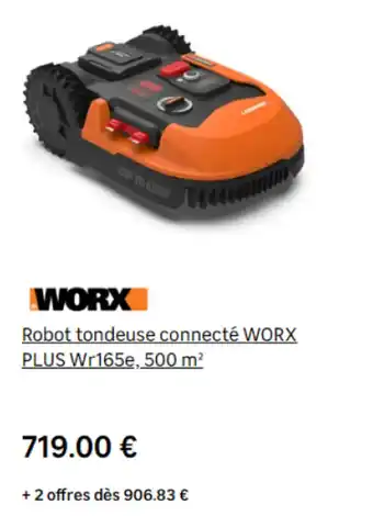 Leroy Merlin Robot tondeuse connecté WORX PLUS Wr165e, 500 m² offre