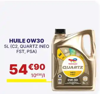 Carter-Cash HUILE 0W30 5L (C2, QUARTZ INEO FST, PSA) offre