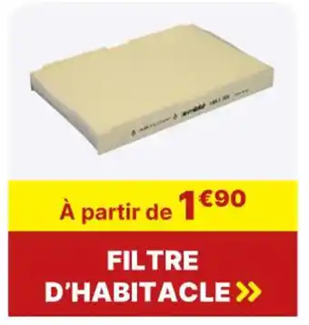 Carter-Cash FILTRE D'HABITACLE >> offre