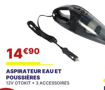 Carter-Cash ASPIRATEUR EAU ET POUSSIÈRES 12V OTOKIT + 3 ACCESSOIRES offre