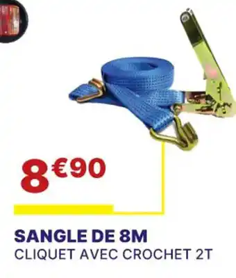 SANGLE DE 8M CLIQUET AVEC CROCHET 2T