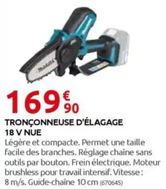 Rural Master TRONÇONNEUSE D'ÉLAGAGE 18 V NUE offre