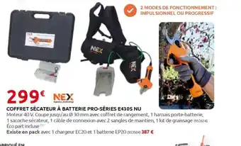 Rural Master COFFRET SÉCATEUR À BATTERIE PRO-SÉRIES E430S NU offre