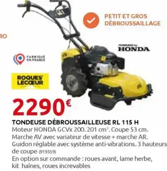 Rural Master TONDEUSE DÉBROUSSAILLEUSE RL 115 H offre