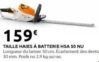 Rural Master TAILLE HAIES À BATTERIE HSA 50 NU offre