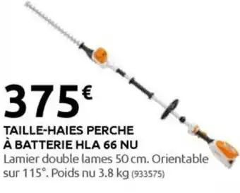 Rural Master TAILLE-HAIES PERCHE À BATTERIE HLA 66 NU offre