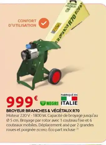 Rural Master BROYEUR BRANCHES & VÉGÉTAUX R70 offre