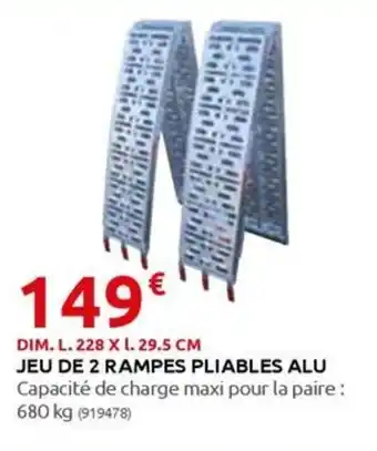 Rural Master JEU DE 2 RAMPES PLIABLES ALU offre