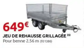 Rural Master JEU DE REHAUSSE GRILLAGÉE offre