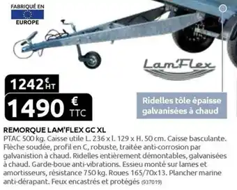 Rural Master REMORQUE LAM'FLEX GC XL offre