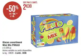 Casino Supermarchés Glaces assortiment Mini Mix PIRULO offre