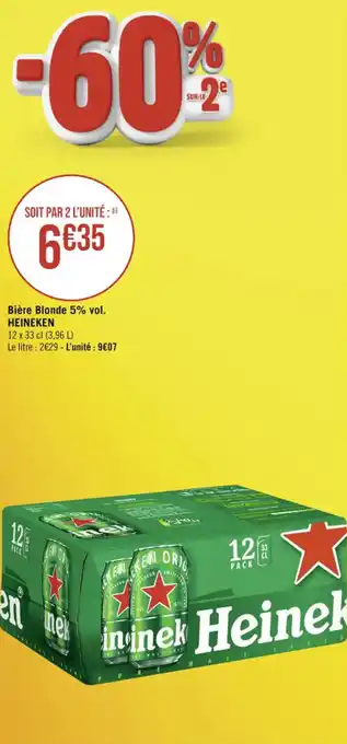 Casino Supermarchés Bière Blonde 5% vol. HEINEKEN offre