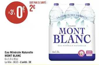 Casino Supermarchés Eau Minérale Naturelle MONT BLANC offre