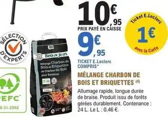 E.Leclerc Jardi Charbon de bois offre