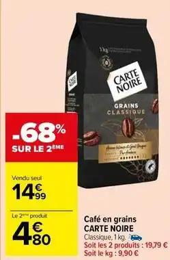 Carrefour Drive Carte noire - café en grains offre