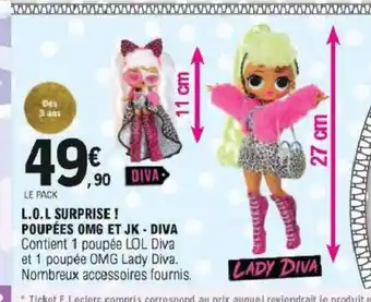 E.Leclerc L.O.L Surprise Poupèes OMG Et Jk - Diva offre