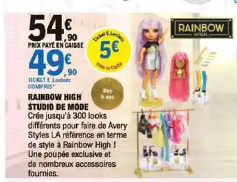 E.Leclerc Rainbow High Studio De Mode offre
