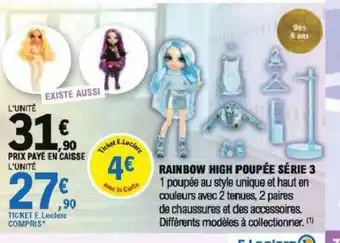 Rainbow High Poupèe Sèrie 3