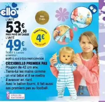 E.Leclerc Cicibello Premier Pas offre