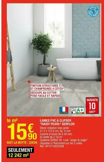 Brico Dépôt Lames Pvc à Clipser offre