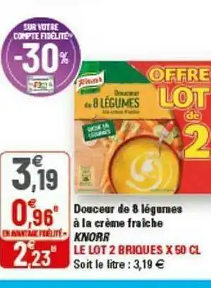 G20 Douceur De 8 Légumes à La Crème Fraîche Knorr offre