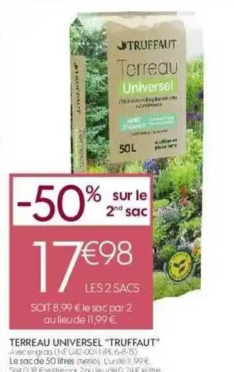 Truffaut Terreau Universel offre