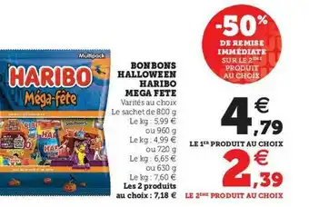 Bonbons Halloween Haribo MĂ©ga FĂȘte