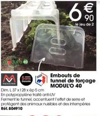 Brico Pro Embouts de tunnel de forçage MODULO 40 offre