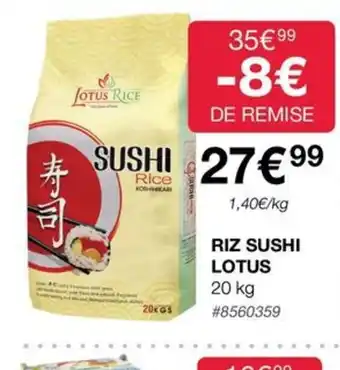 Costco RIZ SUSHI LOTUS offre