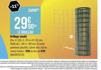 Bricorama Grillage soudé offre