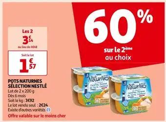 Auchan Supermarché NESTLÉ POTS NATURNES offre