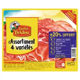 Auchan Assortiment De Charcuterie 4 Variétés Justin Bridou offre