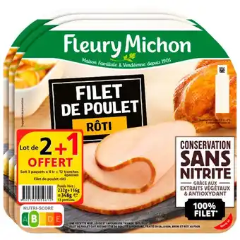 Auchan Filet De Poulet Rôti Fleury Michon offre