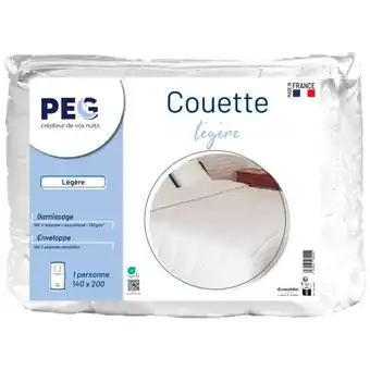 Auchan Couette Légère Peg offre