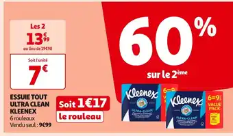 Auchan Supermarché KLEENEX ESSUIE TOUT ULTRA CLEAN offre