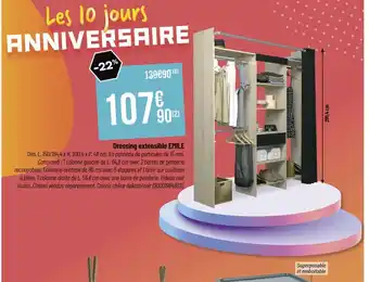 Bricorama Dressing extensible EMILE offre