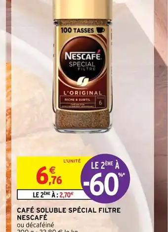 Intermarché Express CAFÉ SOLUBLE SPÉCIAL FILTRE NESCAFÉ offre