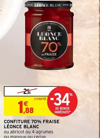 Intermarché Hyper CONFITURE 70% FRAISE LÉONCE BLANC offre