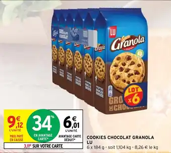 Intermarché Hyper COOKIES CHOCOLAT GRANOLA LU offre