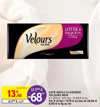 Intermarché Hyper CAFÉ MOULU CLASSIQUE VELOURS NOIR offre