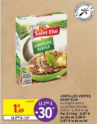Intermarché Hyper LENTILLES VERTES SAINT ÉLOI offre