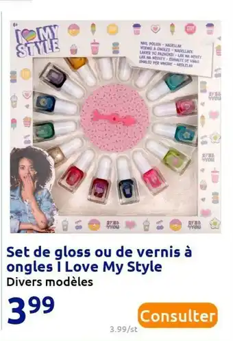 Action Set de gloss ou de vernis à ongles i love my style offre