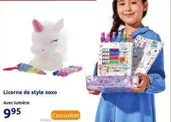 Action Licorne de style xoxo offre