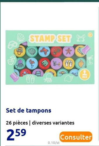Action Set de tampons offre