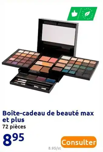 Action Boîte-cadeau de beauté max et plus offre