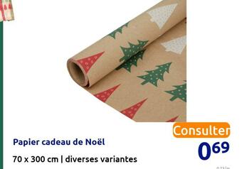 Action Papier cadeau de noël offre