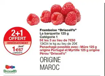 Monoprix Driscoll’s framboise offre