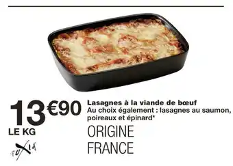 Monoprix Lasagnes à la viande de bœuf offre